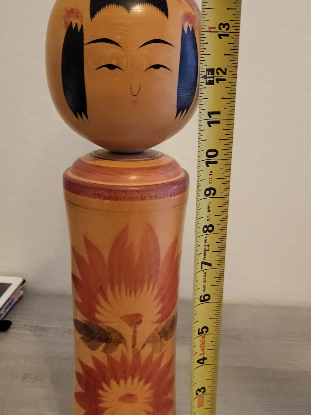 Kokeshi Hand Made Japenese Doll.  Signed By Artist
